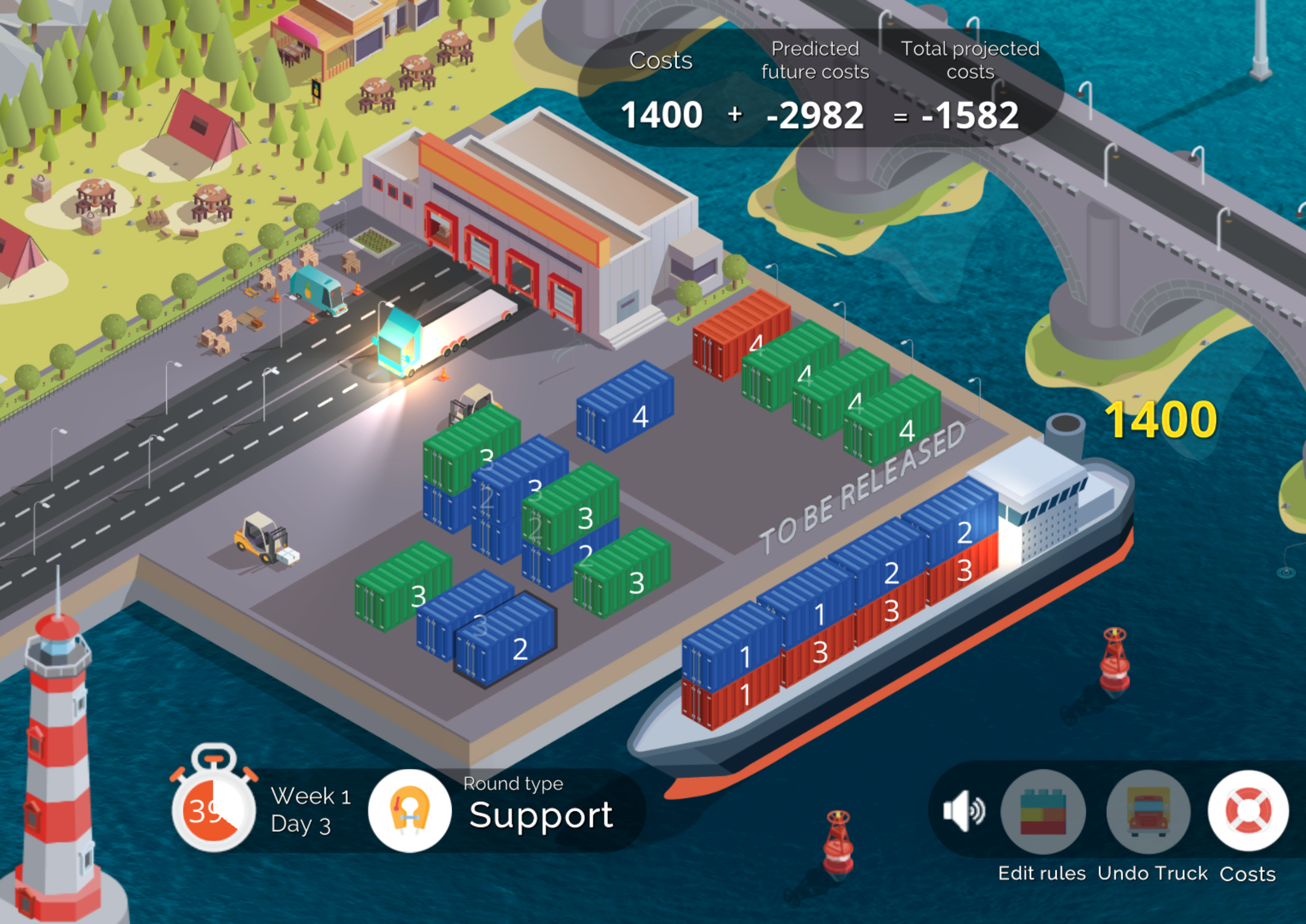 Synchromodal planning using the Trucks & Barges game